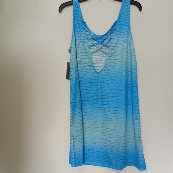 J Valdi Womens Lattice-Back Dress Swi Blue Ombre XL - Picture 3 of 7